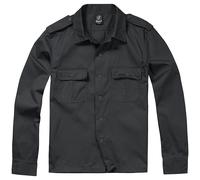 Brandit U.S. Camisa Hombre Trabajo Seguridad Ejército Uniforme Manga Larga Negro