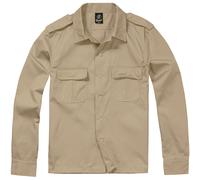 Brandit U.S. Camisa Manga Larga Hombres Patrulla Táctica Combate Uniforme Beige