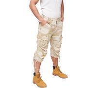 Brandit Urban Leyenda 3/4 Hombre Cargo Pantalones Cortos | Pantalones cortos 3/4 con múltiples bolsillos, cintura y bajos de las piernas, pantalones cortos hasta la rodilla para el día