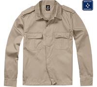 Brandit US camisa de manga larga, beige, tamaño L para Hombres