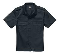Brandit US Hemd Manga Corta Camisa Servicio Negra Regular NEU S-7XL