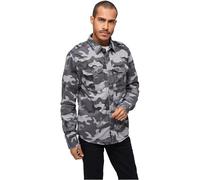 Brandit Vintage Shirt Long Sleeve, Color: grey camo, Size: 7XL