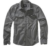 Brandit Vintage Longsleeve Camisa, negro-gris, tamaño 7XL para Hombres