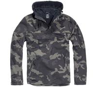 Brandit Windbreaker Calentar Hombres Anorak Encapuchado Chaqueta Oscuro Camo