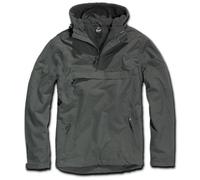 Brandit Windbreaker Chaqueta, negro-gris, tamaño L