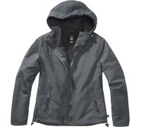 Brandit Windbreaker Frontzip Chaqueta de dama, negro-gris, tamaño 4XL para Mujer