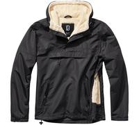 Brandit Windbreaker Sherpa Chaqueta Anorak Teddy Hidrófugo Encapuchado Negro