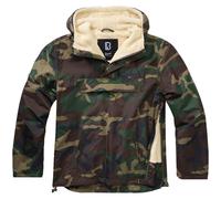 Brandit Windbreaker Sherpa Chaqueta Forro de peluche Encapuchado Woodland