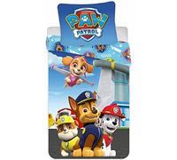 BrandMac ApS - Juego de Funda nórdica Reversible (100 x 135 cm, Funda de Almohada de 40 x 60 cm), diseño de Patrulla con diseño de Patrulla de Marcus y Rubén, 100% algodón, Funda de Almohada