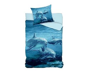 BrandMac Delfín Set Sábanas Ropa de Cama Delfín 2tlg. 135x200 CM 100%Algodón