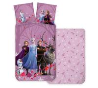 Brandmac - Juego de cama de Frozen - 100% algodón, funda nórdica congelada, 100 x 135 cm + funda de almohada de 40 x 60 cm, con Elsa, Anna, Kristof, Sven y Olaf