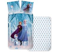 Brandmac - Juego de Funda nórdica de 100 x 135 cm y Funda de Almohada de 40 x 60 cm, con Olaf, Elsa y Anna, para Cama pequeña
