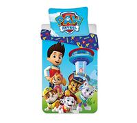 BrandMac Pat' Patrol - Juego de Cama (100% algodón, Funda nórdica Reversible, 140 x 200 cm, Funda de Almohada de 65 x 65 cm)
