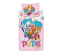 Brandmac Paw Patrol Stella and Everest Juego de Ropa de Cama, 100% algodón, Funda nórdica de 140x200 cm + Funda de Almohada de 40x60 cm
