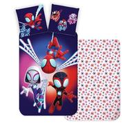 BrandMac Spidey - Juego de ropa de cama para bebé, funda de edredón de 100 x 140 cm y funda de almohada de 40 x 45 cm, 100% algodón, juego de ropa de cama para bebé perfecto para niños, juego de cama
