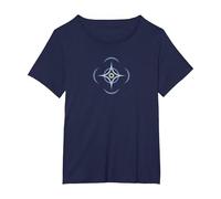 Brandon Sanderson - Símbolo de Cosmere Camiseta, Mujer Tallas Grandes, Azul Marino, 5XL Grande