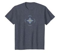 Brandon Sanderson - Símbolo de Cosmere Camiseta, Niños, Azul Jaspeado, 3 años