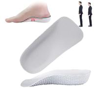 Brandone, almohadilla alta ortopédica 1.0 / aumento de la plantilla, primera plantilla alta ortopédica, aumento de la plantilla ortopédica para dolor en el arco del pie (1.5cm,Gris)