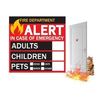 -Brandrettungsaufkleber - Alarm Abziehbilder | Warnaufkleber Für Das Haus Und Die Wohnung - Für Feuerwehrleute, Tür, Auto,