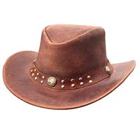 Brandslock Sombrero de Estilo Vaquero Australiano de ala Ancha de Estilo para Hombre (Camello, XL)