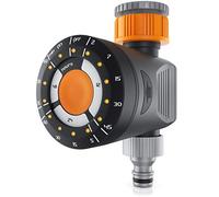 Brandson - Programador de riego, Programador Riego para Jardín, Duración, Ciclo, Función de Retraso, Manual, Operación intuitiva, Temporizador de riego, Con adaptador para Manguera de Jardinde 1/2"