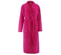 Brandsseller Albornoz Unisex de Microfibra L/XL - Bata de Baño Suave con Cuello Chal y Bolsillos para Hombre y Mujer - Ideal para Casa, Viajes, Hotel o Spa - Color Rosa