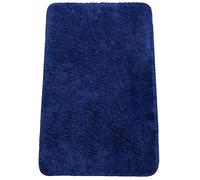 Brandsseller Alfombra de baño 50x80 cm Tapete de baño Alfombrilla de baño Rectangular de Chenilla Antideslizante Absorbente Lavable a máquina - Azul