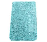 Brandsseller Alfombra de baño 50x80 cm Tapete de baño Alfombrilla de baño rectangular de chenilla antideslizante absorbente lavable a máquina - Azul Aguamarina