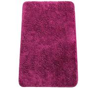 Brandsseller Alfombra de baño 50x80 cm Tapete de baño Alfombrilla de baño rectangular de chenilla antideslizante absorbente lavable a máquina - Morado