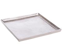 Brandsseller Bandeja decorativa, aprox. 25 x 25 cm, cuadrada, aluminio, plato decorativo, color plateado