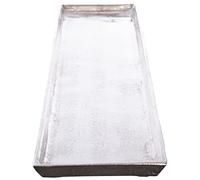 Brandsseller Bandeja decorativa aprox. 75 x 13 cm Plato Bol decorativo Decoración Posavasos Aluminio rectangular - Plata