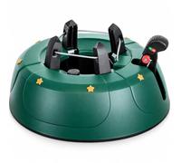 Brandsseller Soporte para árbol de Navidad con palanca de pie, técnica de cuerda única y seguridad, verde