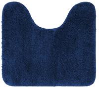Brandsseller WC mat 45x50 cm con recorte de tela de microfibra suave alfombra de baño antideslizante para inodoro azul