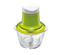 Brandt HAC301V - Picadora eléctrica - 300 W - Doble hoja de acero inoxidable - Cuenco de cristal de 0,8 l - Doble hoja de acero inoxidable - Funciones de rosca y meja - Verde