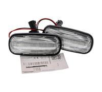 BRANDT Juego de intermitentes laterales LED para guardabarros + cable blanco apto para Land Rover Defender I Td5 Puma L316 Discovery II L318 Freelander I L314 MG ZS ZT ZT-T Rover 45 75