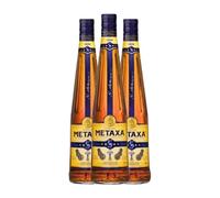 Brandy Metaxa 5 Estrellas 5 Años Botella Misil 1 L (Caja de 3 Botella Misil de 1 L)