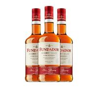 Brandy Pedro Domecq Fundador Sherry Cask Jerez-Xérès-Sherry 1 L (Caja de 3 Botellas de 1 L)