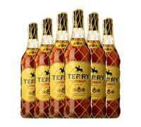 Brandy Terry Centenario Botella Misil 1 L (Caja de 6 Botella Misil de 1 L)