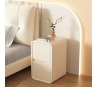 BRANII Mesita de Noche for Dormitorio con Cajón, Cómoda de Noche Estrecha, Moderna Mesita Noche Madera, for Dormitorio, Sala de Estar(Cream Color,35x40x50cm)