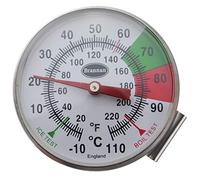 Brannan- Termómetro para leche espumosa con sonda de acero inoxidable de 175 mm y pinza para jarra, estilo barista, para medir la temperatura de la leche y el café.