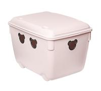 BranQ Contenedor de juguetes de 40 l, duradero, estable, independiente, con osos de peluche, ideal para habitaciones infantiles, guarderías, cuna, ahorra espacio, higiénico, fácil de limpiar (rosa)