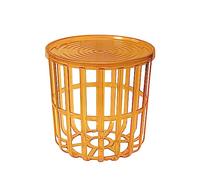 BranQ - Home essential, Mesa de café Zen de diseño, Funcional y Moderna, Fabricada en plástico ABS BPA, con Funda extraíble, Color ámbar