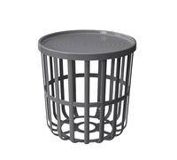 BranQ Home essential, Mesa de café Zen de diseño, Funcional y Moderna, Fabricada en plástico BPA, con Funda extraíble, Color Antracita