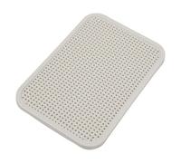 BranQ Home essential Tapa en diseño de ratán, tamaño M, sin bisfenol A, plástico PP, crema, 28,8 x 19,7 x 1,5 cm