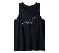Braquiosaurio Arte Lineal Dinosaurio Dibujo Camiseta sin Mangas