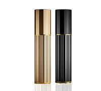 BRARIOS Atomizador de perfume recargable, 2 unidades de atomizador portátil de tamaño de viaje, dispensador de colonia a prueba de fugas para mujeres y hombres, 5 ml (dorado y negro)