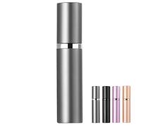 BRARIOS Atomizador de perfume rellenable, atomizador vacío de viaje, 5 ml, mini botella de spray portátil, atomizador de bolsillo para viajes (gris J)