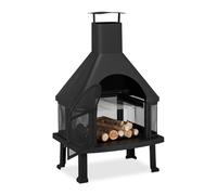 Brasero chimenea exterior 18,8 kg 110 cm brasero de jardín estufa de exterior
