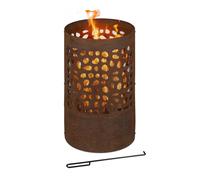 Brasero cilíndrico estufa de jardín fogata portátil chimenea decorativa 9,4 kg