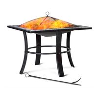 Brasero cuadrado mosaico 76x76cm incl tapadera y atizador